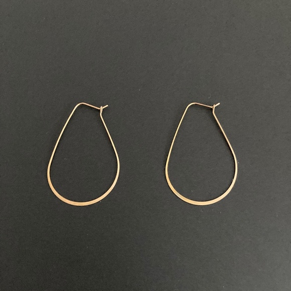 Amano Studio gold plated minimalist rose gold teardrop hoop - Picture 4 of 4